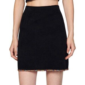 NEW NWT Sandro Naama Black Velvet Multicolored Rhinestone